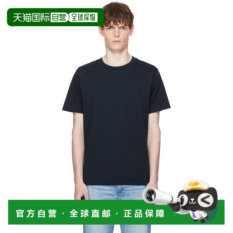 1h可退 潮奢 A.P.C. 男士 海军蓝 Standard APC Brode T 恤 COHBW