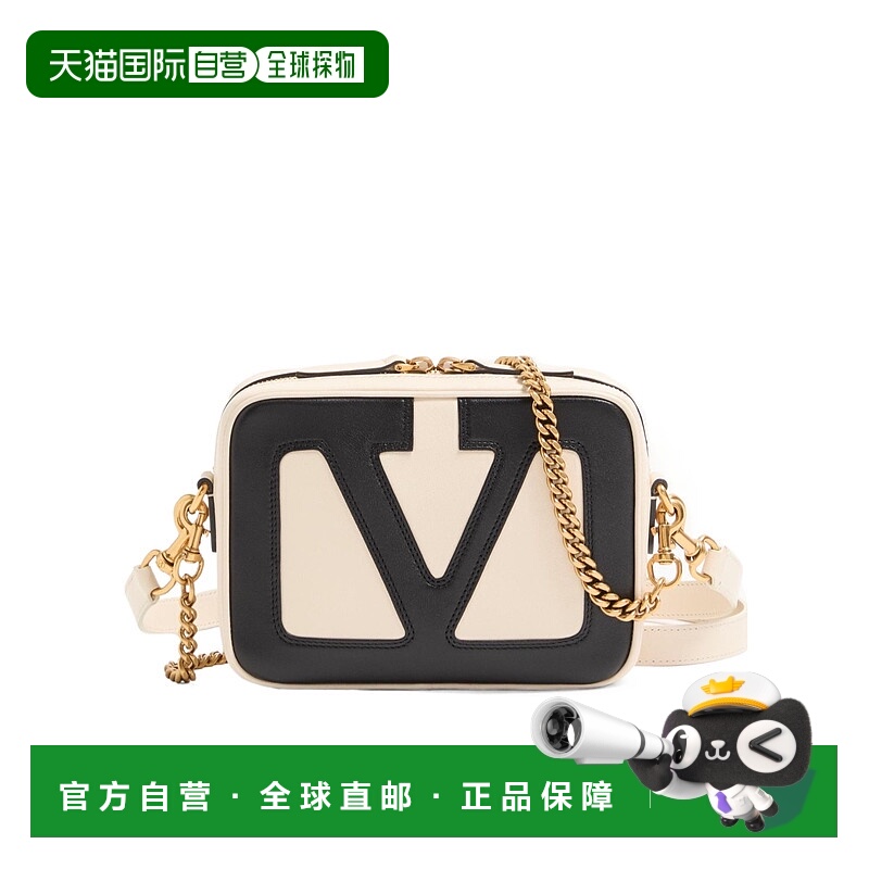 1h可退 VALENTINO 男士单肩包 YB0R86PTJR4V CO 米白色 拉链单肩
