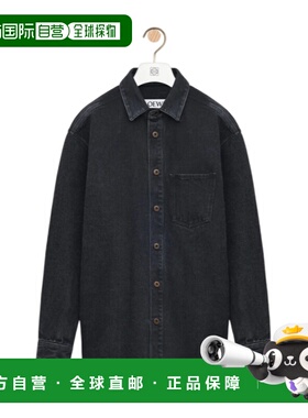 LOEWE 男士衬衫 H526Y1DX021100 SS2026 黑色 牛仔衬衫