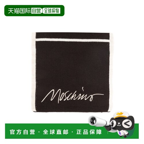 MOSCHINO 毛巾沙滩巾 30843M3351004 AW2025 黑色 Scarf with log