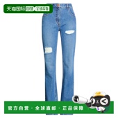潮奢 blue蓝色 moschino 1h可退 女士 小喇叭牛仔裤 舒适时尚