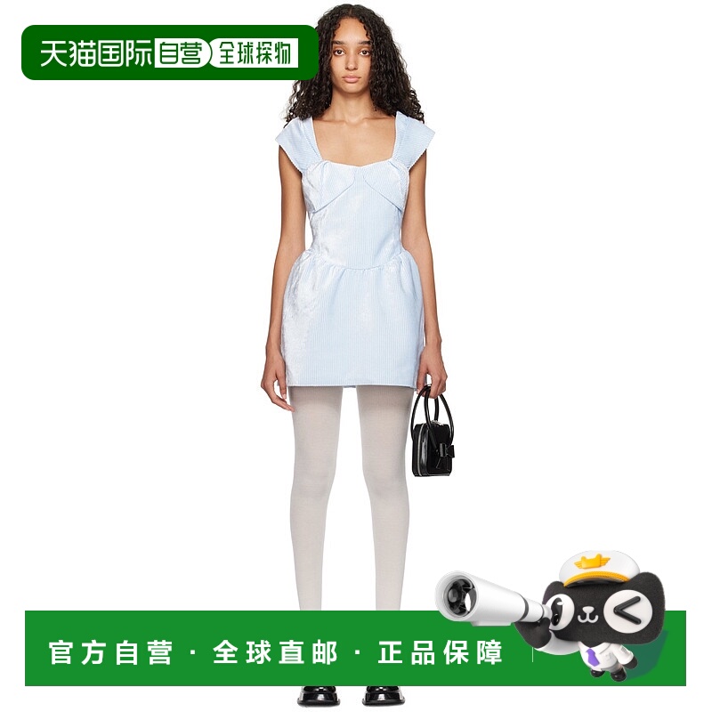 1h可退 潮奢 SHUSHU TONG 女士 蓝色 Embellished Pleated 连衣裙