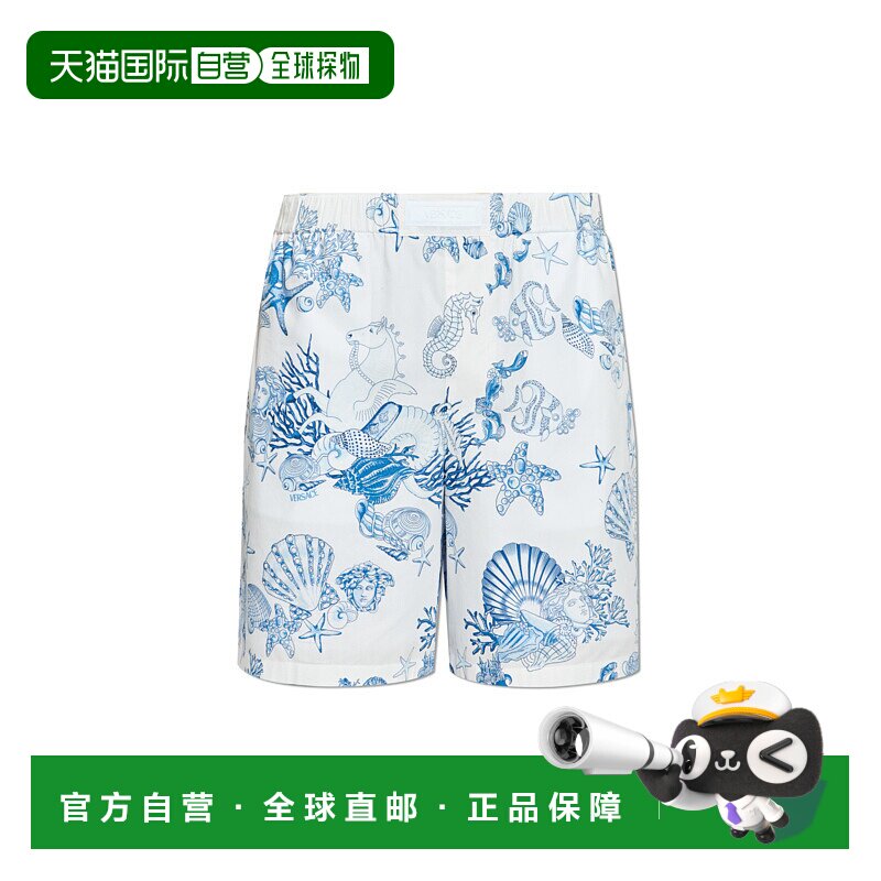 VERSACE 男士短裤 10159241A153855W910 SS2025白色休闲裤