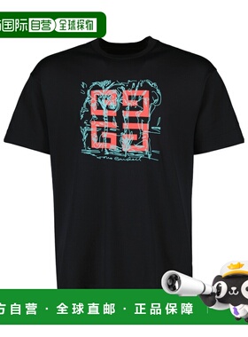 GIVENCHY 男士T恤 BM71MG3YQD001 SS2025 黑色 圆领短袖T恤