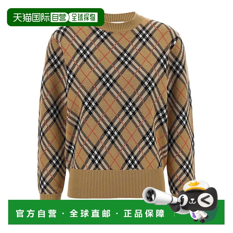 1h可退 BURBERRY 女士针织衫 8110514SAND AW2025 卡其色 CHECK-P