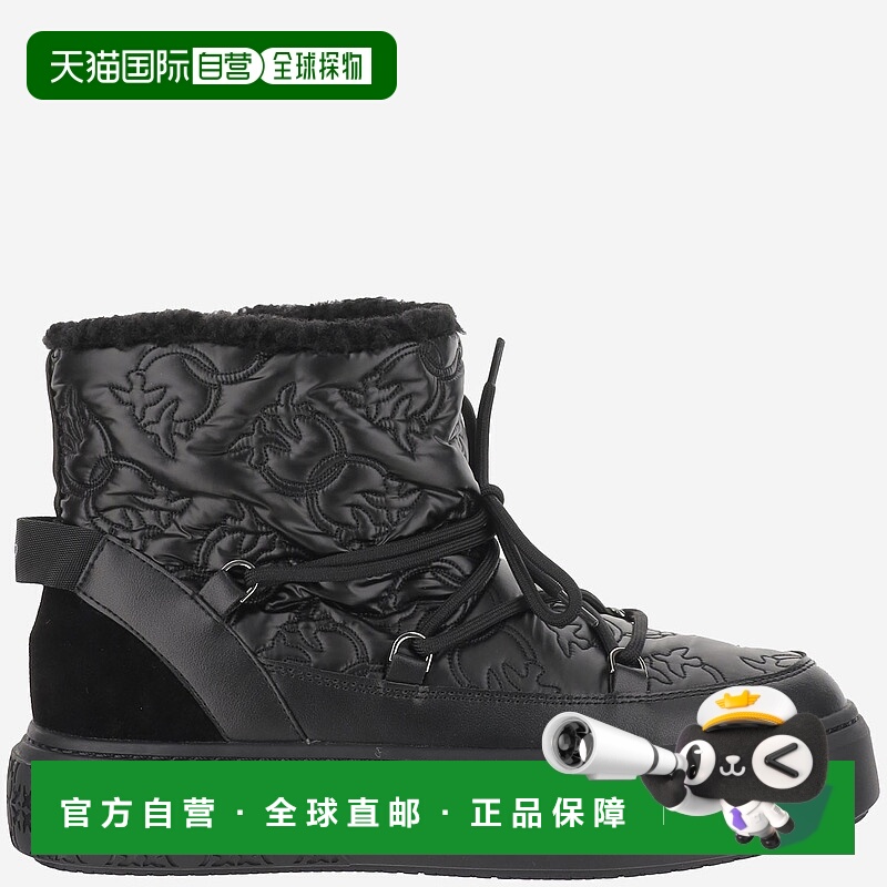 1h可退 PINKO 女士靴子 SS0101T036Z99 AW2025 黑色 Stivaletto P