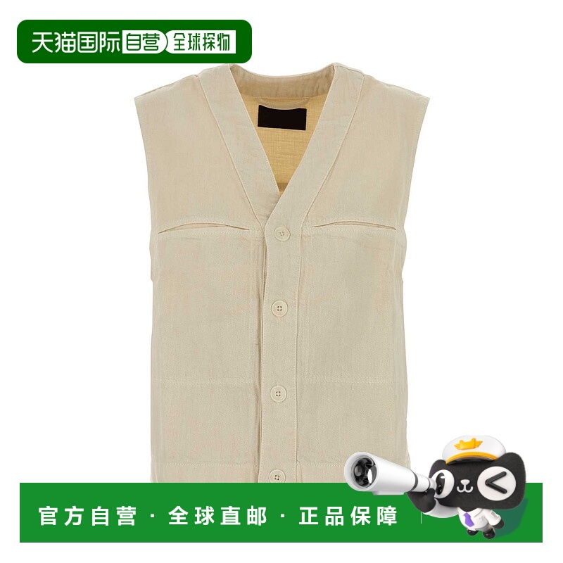 1h可退 潮奢 Lemaire 女士 沙色帆布背心 OW1196LD1065