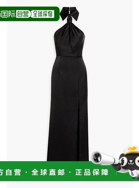 1h可退 潮奢 HALSTON 候司顿传承 女士 Gemi 打结缎面绉纱挂脖礼