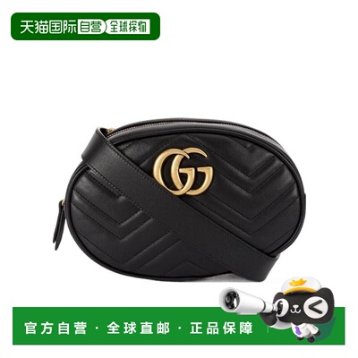 GUCCI 女士斜挎包 491294DSVRT1000 AW2019 黑色 GG Marmont绗缝