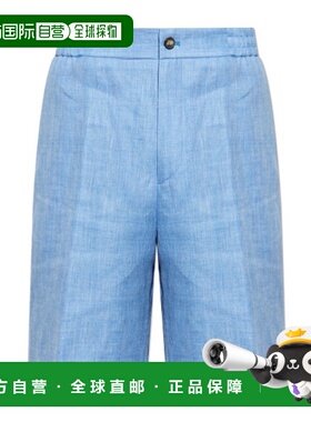 1h可退 ETRO 男士短裤 MREB001299TUCI0B1932 SS2025 蓝色休闲裤