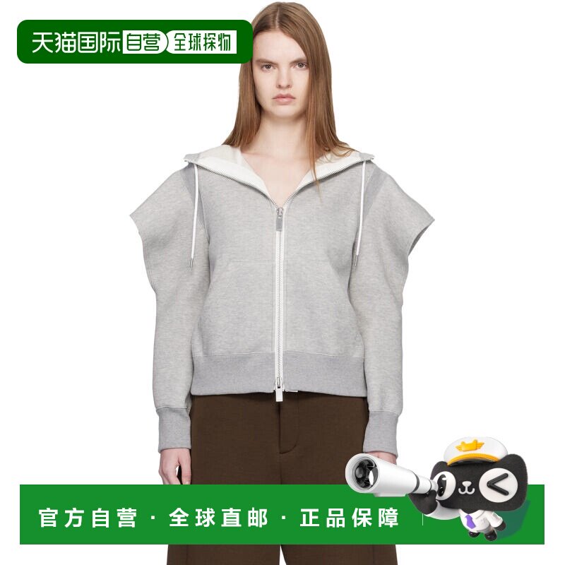 Sacai 女士 灰色 Sponge Sweat 连帽衫卫衣 2608345376GRAY