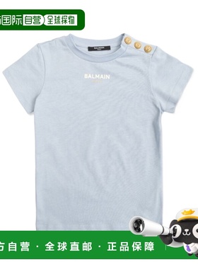 BALMAIN 男童T恤 BY8A01Z3672685OR SS2026 白色 圆领T恤