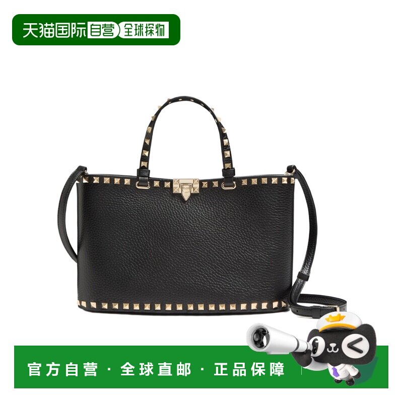 VALENTINO 女士手提包 WB0S20VSF0NO CO 黑色 小号铆钉购物袋