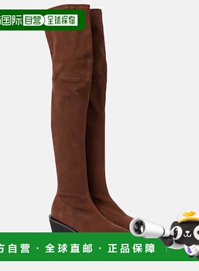 1h可退 潮奢 Clergerie 女士 Tenny 绒面革过膝靴子长筒靴女靴