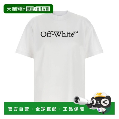 OFF-WHITE 女士T恤 2FA00677TW102 AW2026 白色 BIG LOGO BOOKISH