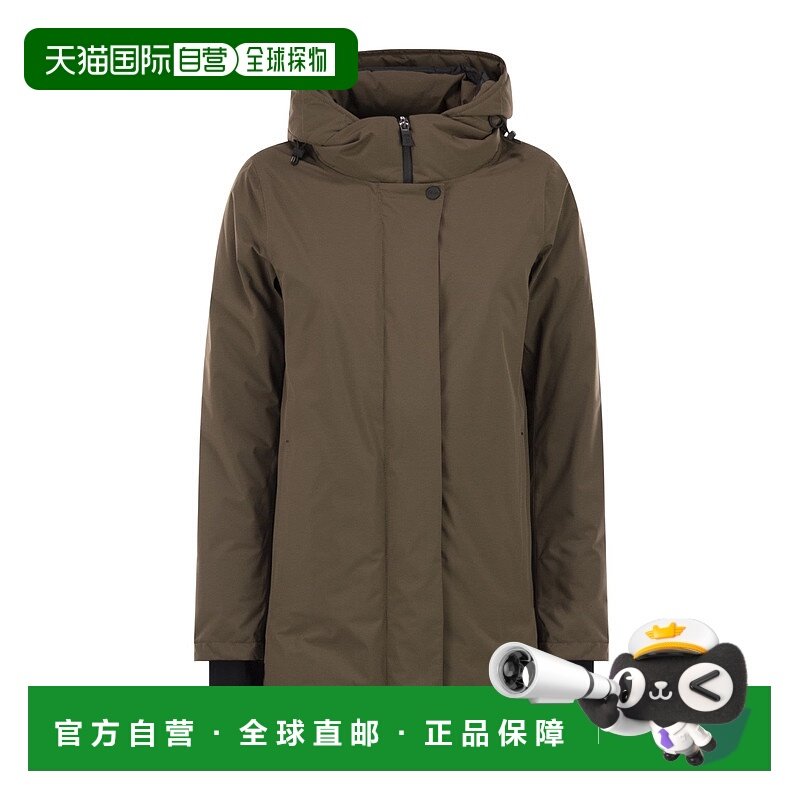 HERNO 女士外套 PI002078D7400 AW2025 棕色 长袖连帽羽绒服