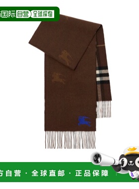 BURBERRY 女士围巾 81176881 AW2025 红色 双面 EKD 格纹羊绒围巾