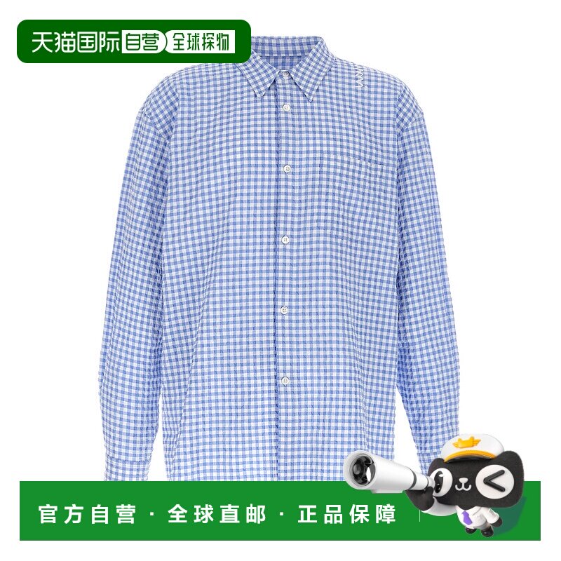 MARNI 男士衬衫 CUMU0332S0UTN929CHB21 SS2025 蓝色长袖