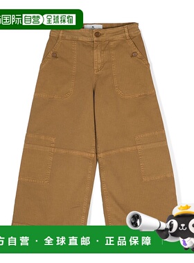 1h可退 ETRO 女童长裤 GV6P10G0064241 AW2024 棕色 腰带环休闲裤