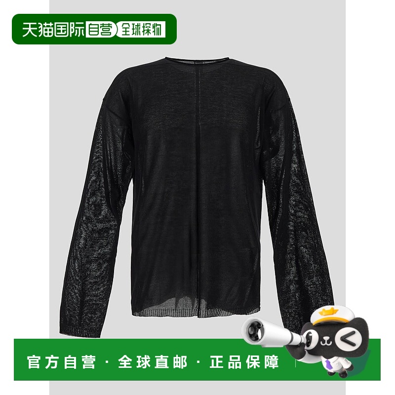 1h可退 RICK OWENS 男士针织毛衣 RU01D3621C09 SS2024 黑色