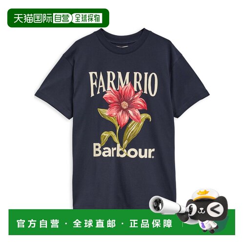 Barbour 女士户外T恤 LTS0736NY73 SS2026 深棕色 Barbour FARM R