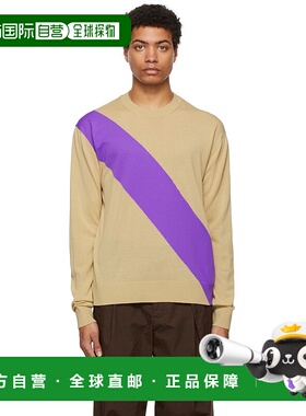1h可退 潮奢 Jil Sander 吉尔 桑达 男士 驼色圆领毛衣 JSMU75102