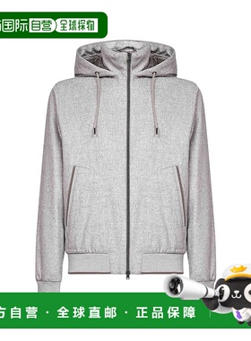 HERNO 男士卫衣 GI00095UR380879410 AW2025灰色长袖帽衫