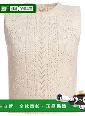 CELINE 女士针织毛衣 RY06D0G4501OW CO 花色 羊绒短袖针织衫背心