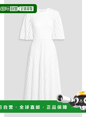 1h可退 潮奢 valentino 华伦天奴 女士 凸纹蕾丝中长连衣裙 B3VAY