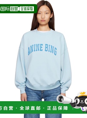 1h可退 潮奢 ANINE BING 女士 蓝色 Miles 套头衫 A0812063BEL41L