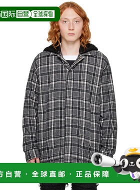 1h可退 潮奢 1017 ALYX 9SM 男士 黑色 & 白色格纹填充夹克 AAMOU