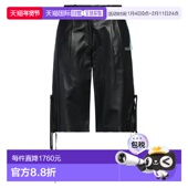 white 潮奢 1h可退 子 off 皮革裤 舒适时尚 女士 black黑色