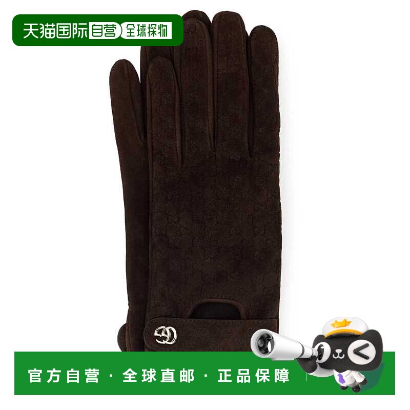GUCCI 女士手套 8355803SAJM2064 AW2025 棕色 Brown suede glove