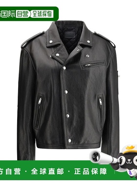 PRADA 女士外套 58A207SOOO11KDF0002 SS2025黑色皮衣