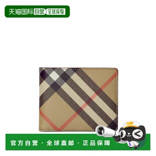 8095693 AW2024 浅棕色 BURBERRY Bifold 钱包 Check Wallet 男士