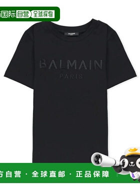 BALMAIN 女童衬衫 BV8B31Z2389930NE AW2024 黑色 T-SHIRT TOP