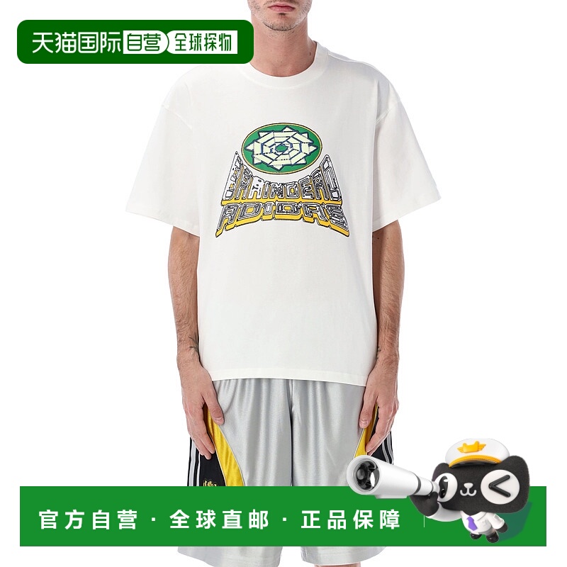 1h可退 潮奢 Adidas 男士 x Brain Dead 印花棉质T恤 JY8688CWHIT