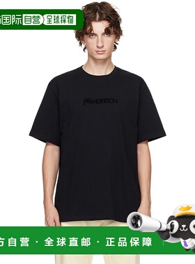 1h可退 潮奢 J.W. Anderson 男士 黑色徽标刺绣 T 恤 JT0258PG151