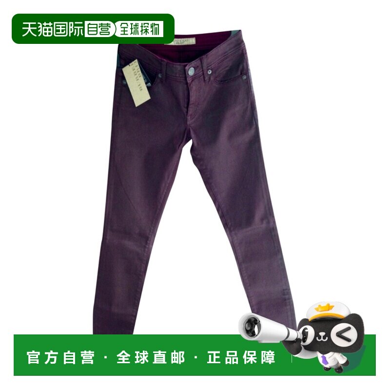 1h可退 BURBERRY 女士牛仔裤 39473391 SS2021 红色 徽标细节紧身