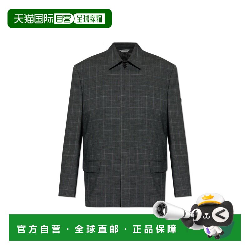 BALENCIAGA 男士西服 866521TQT081441 CO 灰色 E【付后1h可退】