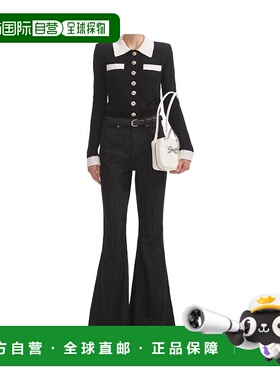 1h可退 SELF-PORTRAIT 女士牛仔裤 RS25823PBBLACK SS2025