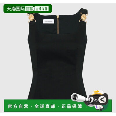 潮奢 Marine Serre 女士 SERRE 海军风黑色上衣 WTO455ACWOV0070