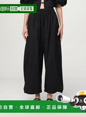 PINKO 女士休闲裤 105210A2LDZ99 SS2025 黑色 松紧腰休闲裤