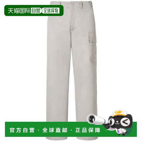 FENDI 男士休闲裤 FB1091AQMVF0HH3SILVER SS2026阔腿裤工装