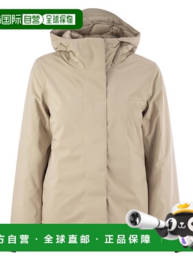 1h可退 潮奢 K-Way 女士 连帽棉服 K5136EW white白色 舒适时尚