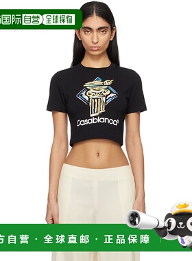 1h可退 潮奢 Casablanca 女士 黑色 Diamond Column Baby T 恤 WP
