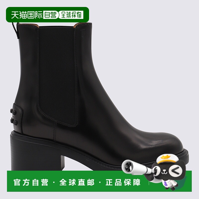1h可退 TOD'S 女士高跟鞋 XXW73L0JK00AKTB999 AW2025 黑色粗跟