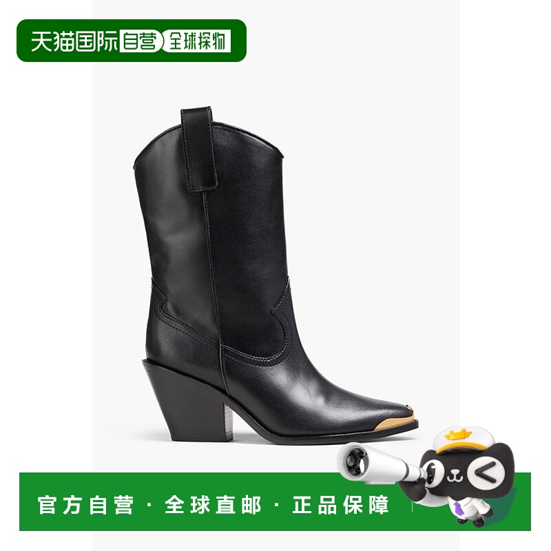 1h可退 潮奢 Tory Burch 托里 伯奇 女士 精饰皮质牛仔靴子 14585