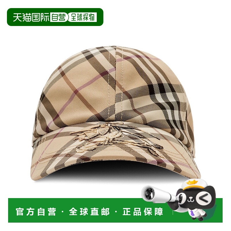 1h可退 潮奢 Burberry 巴宝莉 女士 MOTIF EKD 格纹绣花棒球帽 81