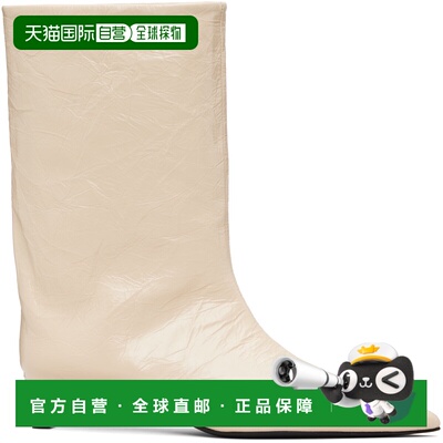 1h可退 潮奢 Jil Sander 吉尔 桑达 女士 灰白色 Crinkled Calfsk